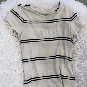 White striped small/medium tee